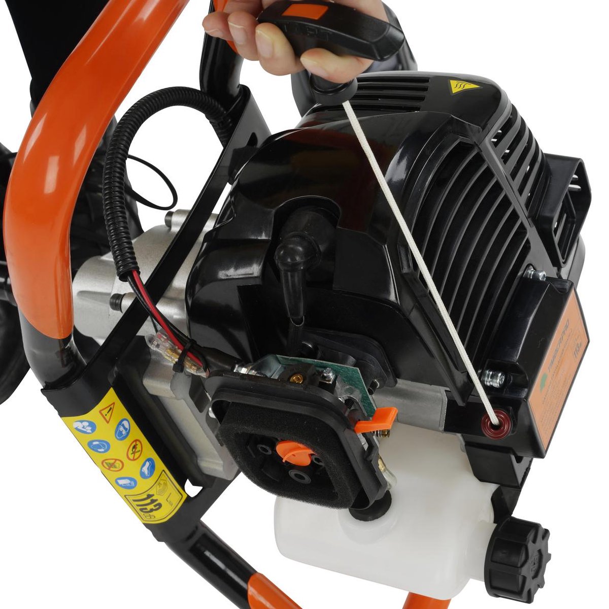 3,2 KW 2-takt 71CC benzine grondboor paalboor inclusief 3