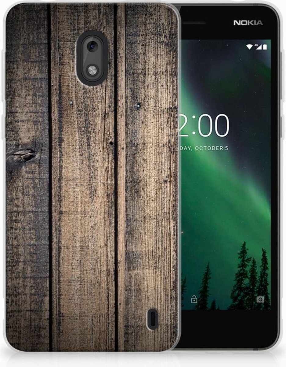 Nokia 2 Bumper Hoesje Steigerhout