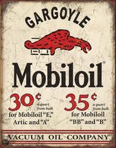 Mobil Gargoyle - Retro wandbord - Garage - Auto - Amerika USA - metaal.