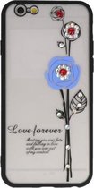 Blauw Love Forever back case Hoesje voor Apple iPhone 6 / 6s