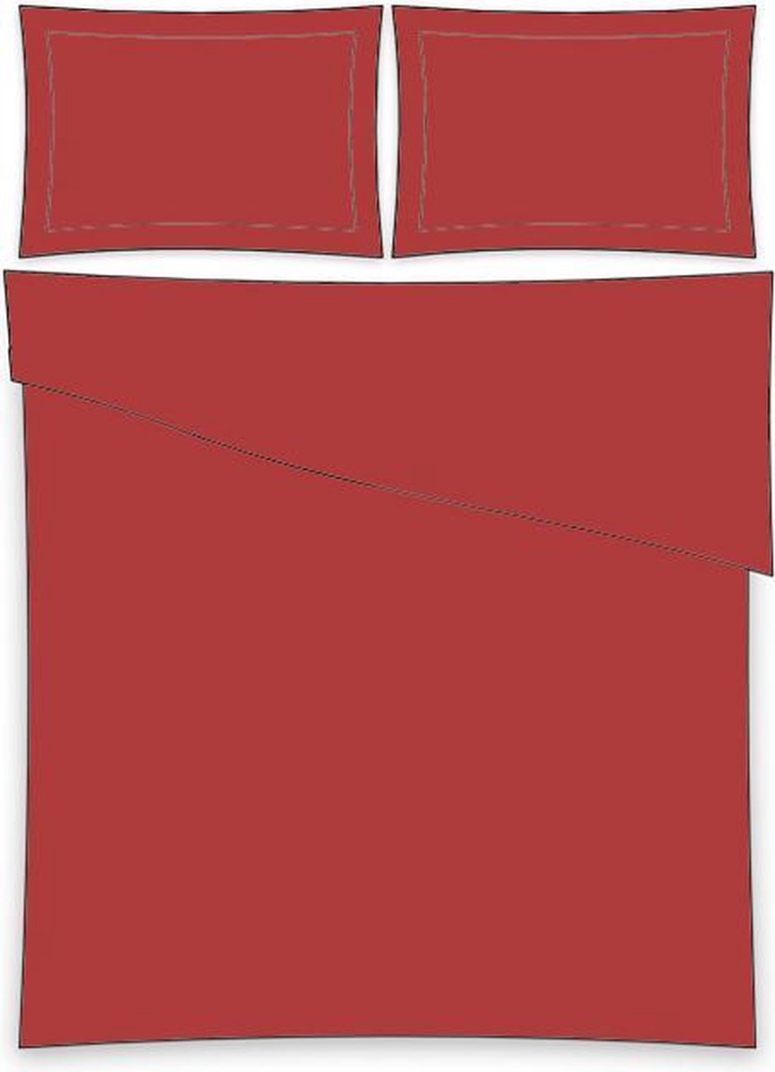 BKF Uni Dekbedovertrek - Litsjumeaux - 240x200/220 cm - Rood