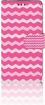 Huawei P30 Uniek Boekhoesje Waves Pink