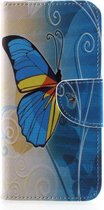 Book Case - Geschikt voor Samsung Galaxy A6 (2018) Hoesje - Blauwe Vlinder
