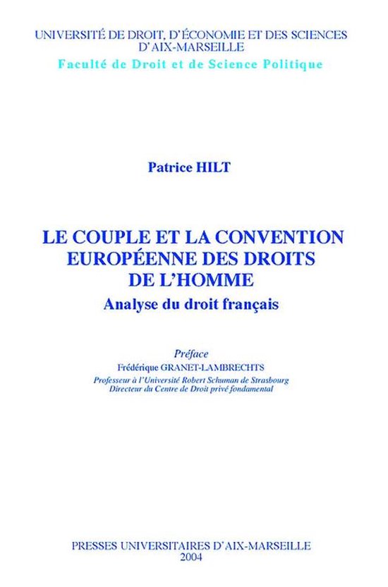 Hors collection - Le couple et la convention européenne des ... - cover