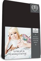 Bed-Fashion jersey hoeslaken voor boxspring Zwart - 180 x 220 cm - Zwart