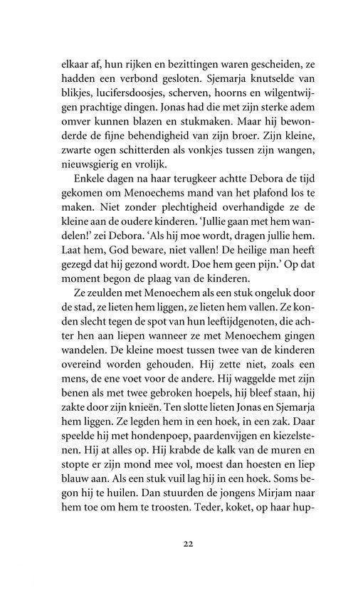 Pagina uit een boek met tekst over Debora en Mendel Singer, met paginanummer 22.