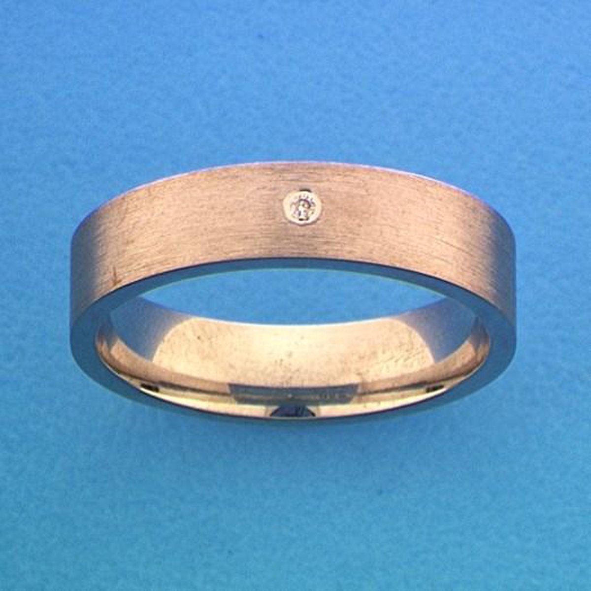 Gerhodineerd Zilver Ring A305 - 5 Mm 0.01Ct H Si 1315524