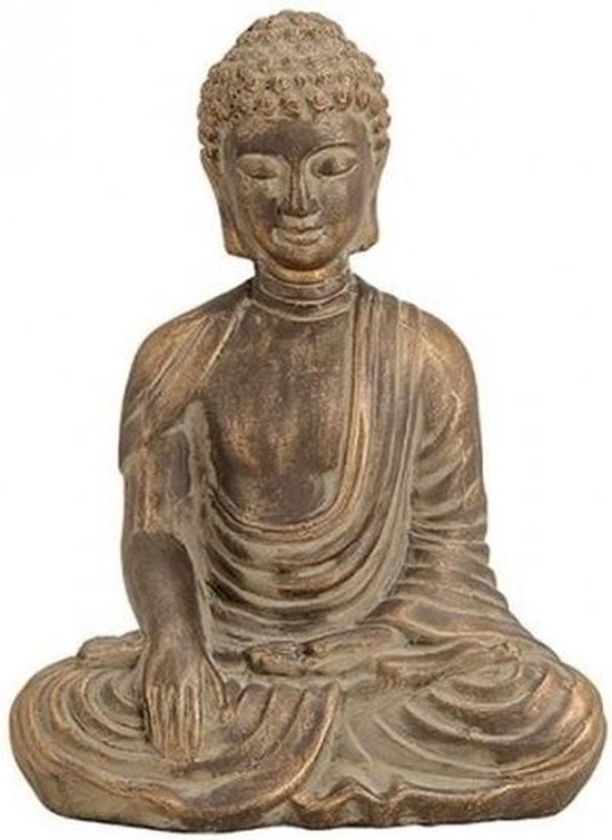 Bevoorrecht Zijn bekend Gepolijst Boeddha beeldje antiek goud 33 cm - Tuin decoratie/woonaccessoires Boeddha  beelden | bol.com