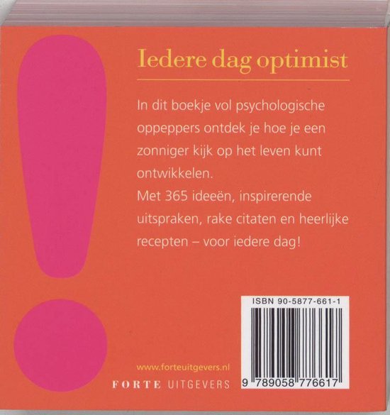 Ieder dag Optimist, Maria Neele 9789058776617 Boeken Ieder dag Optimist, Maria Neele 9789058776617 Boeken