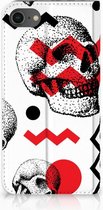 Stand Case iPhone SE (2020/2022) 8 | 7 Hoesje Skull Red
