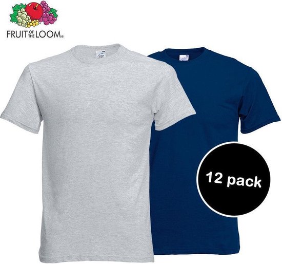 12 Pack T-Shirts van Fruit of the Loom Ronde Hals