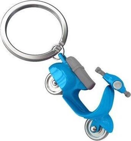 Metalmorphose sleutelhanger scooter - Kleur - Blauw