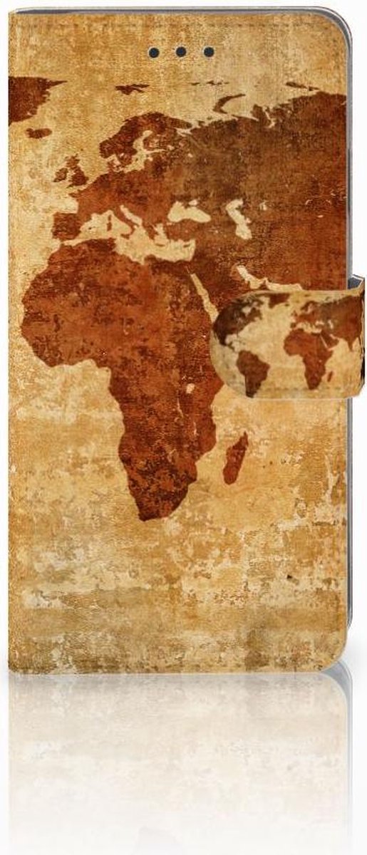 Apple iPhone Xs Max Flip Cover Wereldkaart