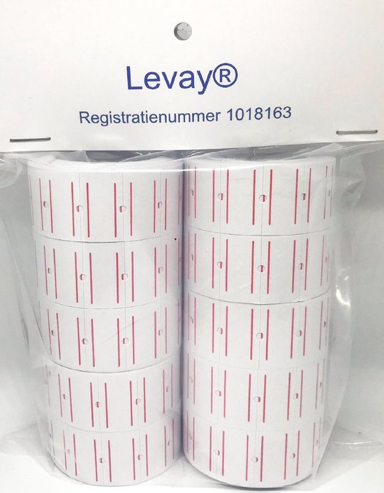 Levay ® Prijsrol stickers - Prijsrollen voor prijstang  - 23 x 15mm - 5000 stuks - Levay