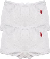 Claesen's - Boxershorts 2-pack Embroidery Wit - Maat: 170