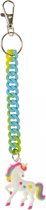Lg-imports Sleutelhanger Spiraal Eenhoorn Groen/blauw 18 Cm