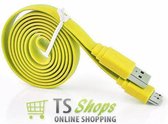Micro USB 3.0 Kabel Datacable 1 meter Universeel Geel Yellow