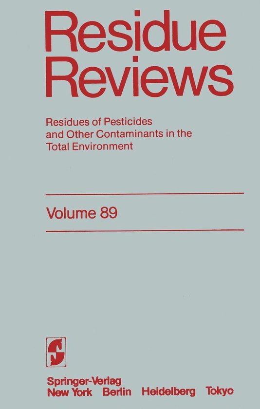 Earth and Environmental Science (R0) - Residue Reviews - cover