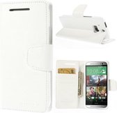 Goospery Sonata Leather case hoesje HTC One M9 wit