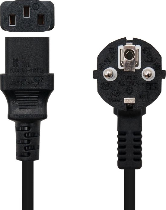 CONEXION DE ALIMENTACION SCHUKO RECTO CEE7/7 A IEC320-C13 - 2 METRO