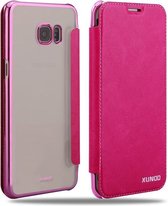 XUNDD Galaxy S6 Edge Plus Flip Case met transparent Back Cover Pink