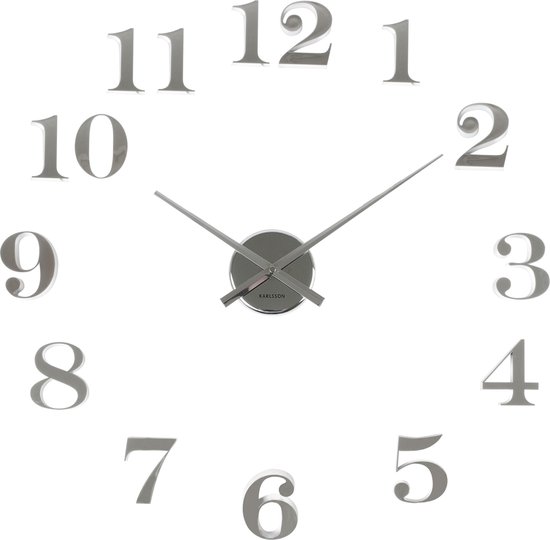 Karlsson Grand Numbers Klok Chrome bol