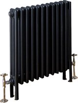 Design radiator verticaal 2 kolom staal mat antraciet 60x56,3cm 756 watt - Eastbrook Rivassa