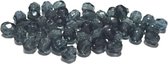 4 mm facetkraal donker grijs, 50 st