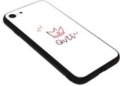 Queen hoesje wit deluxe Geschikt voor iPhone 8 Plus/ 7 Plus