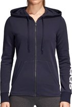 adidas - Essentials Linear Full Zip Hood - Capuchon Vest - XS - Blauw
