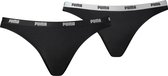 PUMA Iconic Bikini 2P Dames Slips - Zwart - Maat L