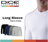 DICE Longsleeve Shirt ronde hals zwart maat M