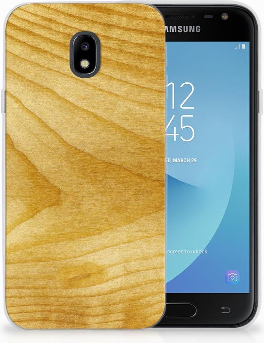 Samsung Galaxy J3 2017 Bumper Hoesje Licht Hout