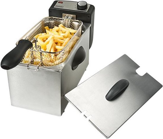 maagd JEP Verbazing Bourgini Friteuse - 3 liter - modelnr. 18.2120 Roestvrijstaal | bol.com