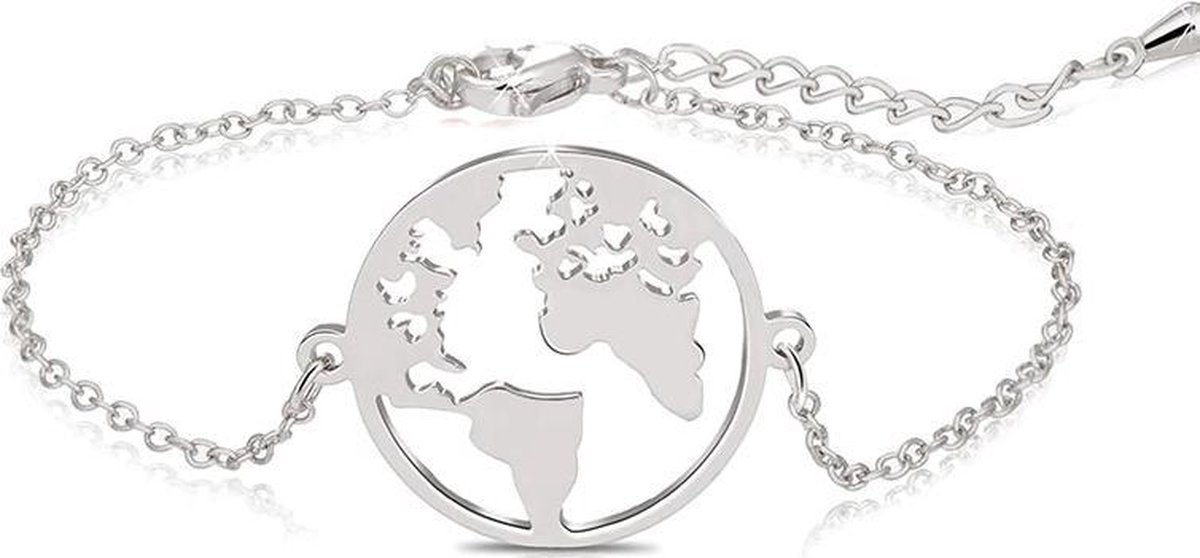 dak dorst klassiek 24/7 Jewelry Collection Wereldbol Armband - Wereldkaart - Kaart - Aarde -  Wereld -... | bol.com