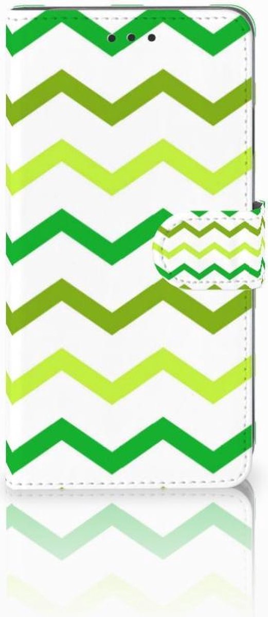 Apple iPhone Xs Max Telefoon Hoesje Zigzag Groen