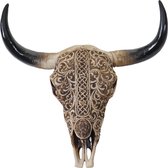 Bull bull longhorn  hoofdtrofee 31cm Deco schedel