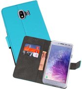 Booktype Telefoonhoesjes - Bookcase Hoesje - Wallet Case -  Geschikt voor Samsung Galaxy J4 2018 - Blauw