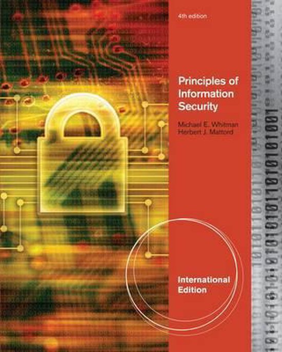 Principles of Information Security, International Edition - cover