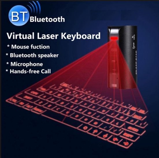 pad Automatisch herten Draadloos Virtual Laser Keyboard Toetsenbord en muis voor Android TV Box /  PC / Laptop... | bol.com