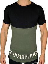 Be Disciplined T-Shirt Stretch | Olijf (M) - Disciplined Sports