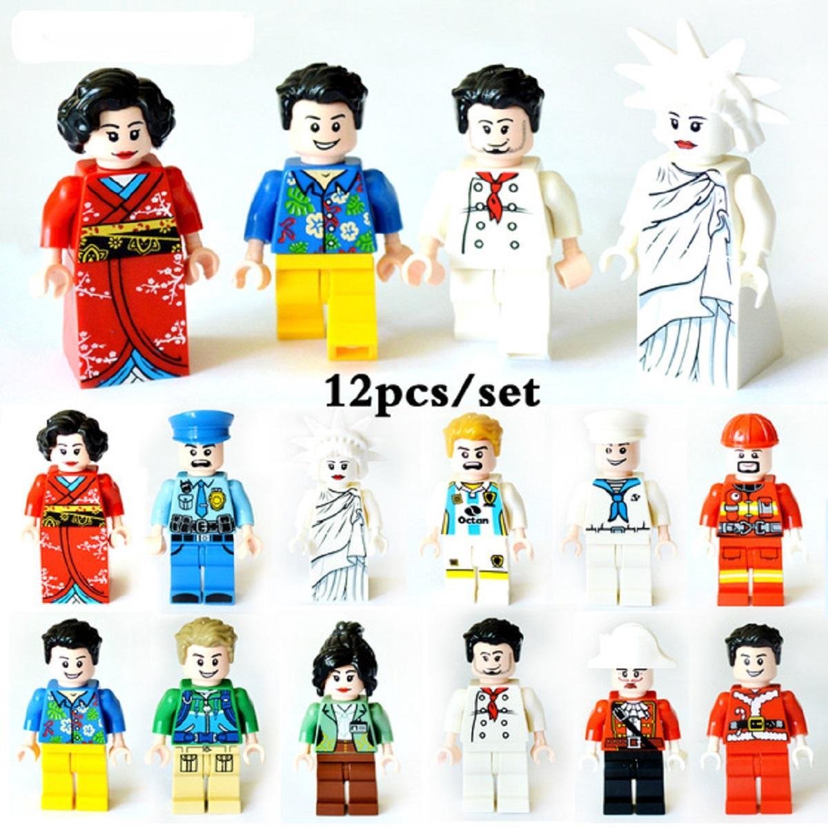 XXXL set met 12 figuren poppetjes geschikt voor lego. set mannetje/vrouwtje  | bol.com