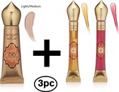 Physicians Formula 3pc Make Up Kit - Argan Wear Ultra-Nourishing Argan Oil BB Concealer SPF 30 - 6662G Light/Medium + Argan Oil Lip Duo - Liquid Gold/Pink