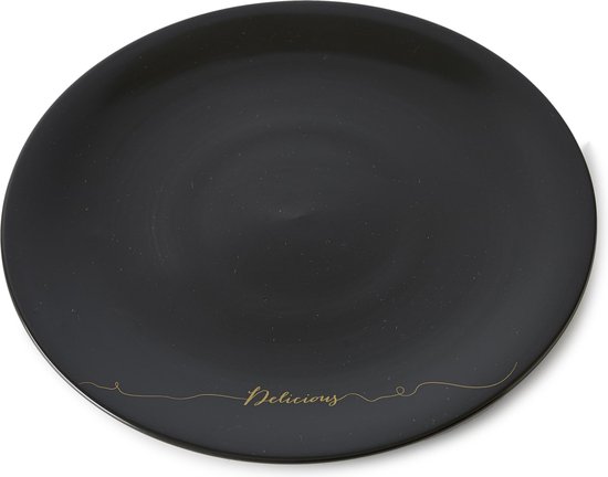 Op het randje Kan niet Namaak Riviera Maison - Delicious Dinner Plate - Zwart - Dinerbord - Porselein |  bol.com