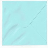 50 Luxe Vierkante enveloppen - 17x17 cm - Baby blauw - 110 grms - 170x170 mm