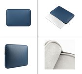 Kunstlederen Soft Sleeve Geschikt Voor de Apple Macbook Air / Pro (Retina) 13 Inch - 13.3" Case - Bescherming Cover Hoes Kunstleer - Blauw