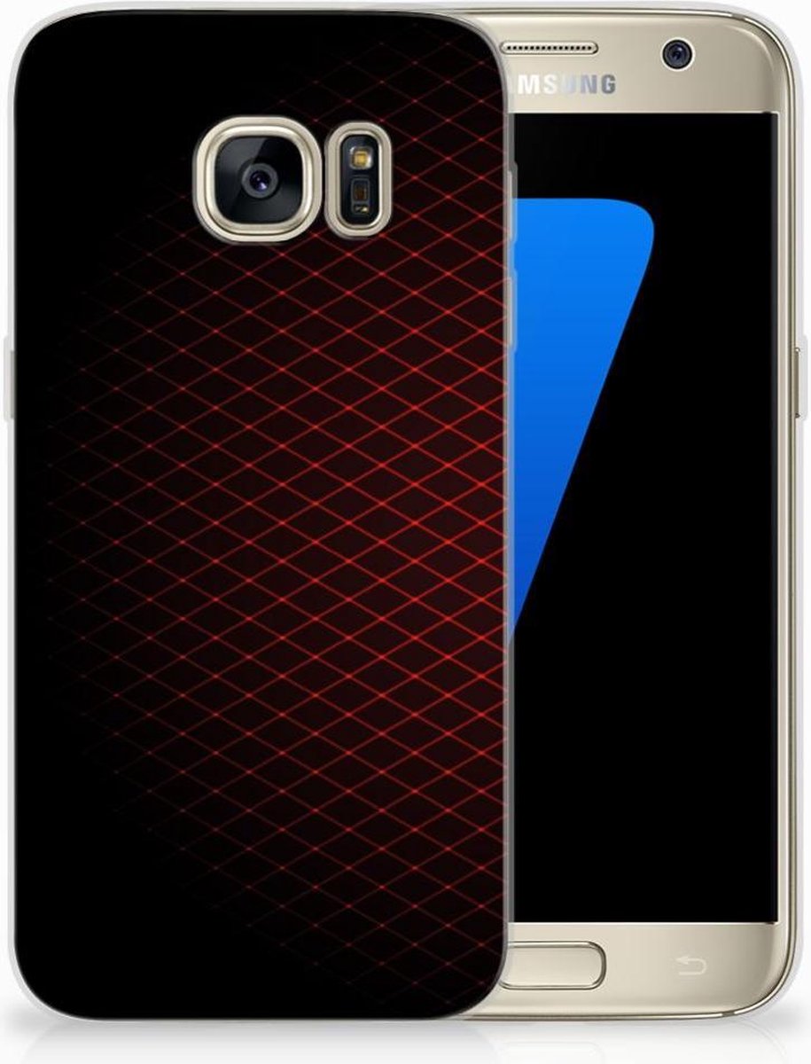 Samsung Galaxy S7 TPU bumper Geruit Rood