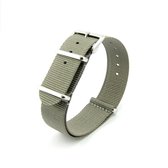 Premium Grey Nato strap 22mm - Horlogeband Grijs