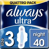 Always Ultra Night - Voordeelverpakking- 40 stuks - Maandverband