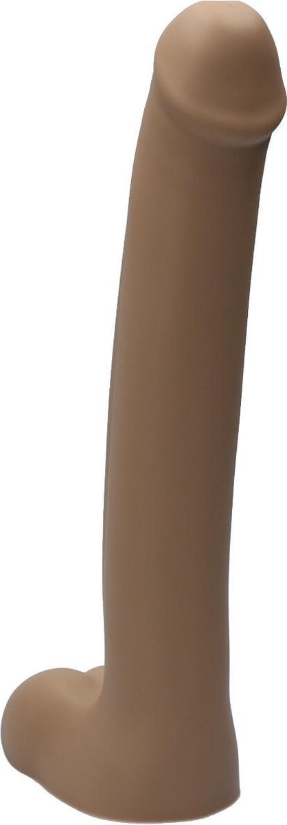 Goedkoopste Ylva & Dite - Hyperion - XXL Siliconen dildo met balzak - Made in Holland - beige Cappuccino